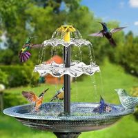 Fontaine Solaire - HELLOVE - Modèle Extérieur - 9 Buses - LED - Batterie 1500 mAh