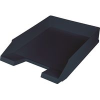 Cassetto porta lettere per DIN A4-C4 nero H67xW254xD347mm con impugnatura incassata + campo di etichettatura (Per 5)