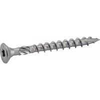 Weiche Holzschraube mit Senkkopf und Sechskant - Edelstahl A2 6x120/50 mm - 100 Stück in der Packung