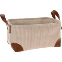 Cesta de almacenamiento Home-Styling-Collection corduroy 30x20x15 cm ligera