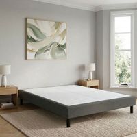 Sommier déco tapissier 160x200 cm en kit Terre de Nuit Anthracite