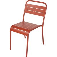 Set von 4 Stühlen Gartenmöbel Esstisch terracotta BERGAME