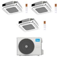 Midea Climatizzatore a Cassetta 4 Vie Trial Split MCA4U 9+9+9 con M3OG-21HFN8-Q Inverter R 32 Wi-Fi Optional Classe A++
