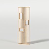 Cloison amovible en chêne avec étagères – Hauteur 254 cm – Largeur 80 cm – Profondeur 7,5 cm – Installation simplifiée