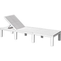 LETTINO SDRAIO PRENDISOLE IN RESINA HAITI BIANCO 195 X 65 X H78 CM