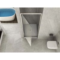 Box Doccia Nicchia 6 mm Anta Battente 65 70 75 80 Porta Parete Cristallo Vetro - Misura Box Nicchia 70
