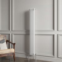 Traditional 2 Column White Radiator (1500mm H × 200mm W) – 2090 BTU / 613W – Cast Iron Style