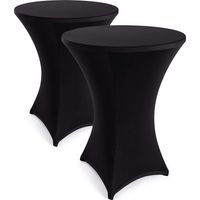 Lot de 2 housses extensibles pour tables hautes - Housses élégantes pour tables hautes de style bistro.