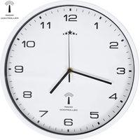 vidaXL Radio Controlled Wall Clock with Quartz Movement 31 cm White