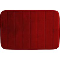 SHINING HOUSE Weiche Memory-Schaum-Badematte – rutschfeste, saugfähige Gummi-Badezimmermatte für Küche und Badezimmer, 30 x 50 cm, Weinrot