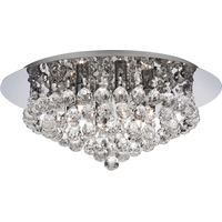Lampada da soffitto cromo specchio luce vetro sfere di cristallo illuminazione dimmerabile