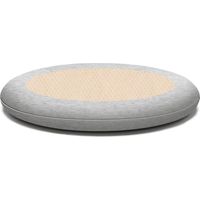 Galette chaise ronde 40x40 cm mousse mémoire, invisible fond antidérapant, light grey, 4 pcs