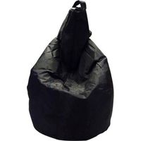 Dmora Poltrona a sacco a tinta unita, colore nero, Misure 80 x 120 x 80 cm, con imballo rinforzato
