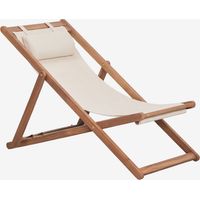 Pack de 2 hamacas plegables en madera con cojín Kardis SKLUM