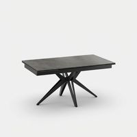 Tavolo da pranzo allungabile in ceramica effetto marmo Caesar - Grigio Scuro