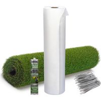 Prato 2 mt x 10 mt fili 25 mm tessuto non tessuto adesivo 40 picchetti