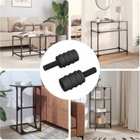 vidaXL Vis de Décalage 2 pcs Noir M4 Caoutchouc et Acier