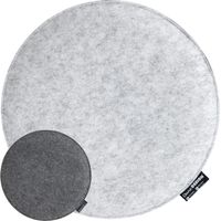 30mm Filz Sitzkissen Rund Ø 35cm Stuhlkissen Sitzauflage Weich 2-farbig Grau