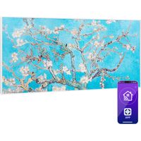Wonderwall Air Art Smart Infrarotheizung 120x60cm 700W Wandinstallation App-Steuerung Mandelblüten