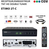Récepteur TNT HD double tuner – Enregistrement 2 chaînes simultanément – Prise HDMI 1080p – Accès web radios et météo – HDMI 4K – M-E