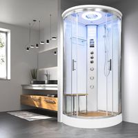 Vidalux Essence 900 Steam Shower 900 x 900-White