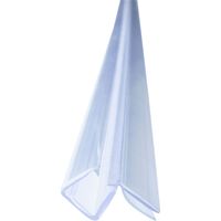 Duschdichtung Anschlagdichtung 90 Grad Transparent für Duschtür und weiterem Glaselement, Duschlippe aus PVC - für 6mm Glasstärke