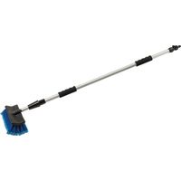 Silverline – Brosse de nettoyage télescopique pour voiture – Poils doux – Manche aluminium ajustable 1.32 à 2.14m – Raccord standard – 723890