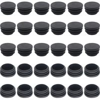 Embout de Chaise 25mm 50 Pièces Bouchon pour Tube Rond Embout pour Tube Embout Tube Rond Bouchons de Tubes Rond Embout Entrant Rond Bouchon pour Pied de Chaisse Capuchon pour Poteau