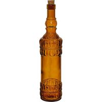 Bouteille carafe verre recyclé Ourea ambré 34x8x8cm