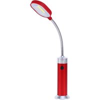 Lampe de bureau magnétique LED de type COB, alimentée par piles, avec col de cygne flexible, rouge
