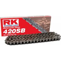 Cadena de transmisión RK 420SB-140 con cierre (CL) Color estándar incluido (capacidad: HASTA 125 CCM) (18,5 KN)