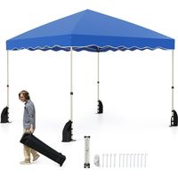 Waterproof 3x3m pop up gazebo with roll bag blue
