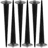 Lot de 6 piquets métalliques de rechange pour lampes solaires, piquets pour éclairage de chemin et de jardin