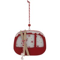 Soggetto funivia in legno h.10cm rosso - Feeric lights & christmas