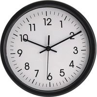Horloge murale - edm - Noir - Ø 20 cm - PVC - Design contemporain