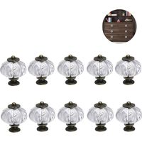 Set mit 10 durchsichtigen Kürbisknöpfen aus Acryl für Türen, Schränke, Schubladen, Kommoden, Vitrinen, Küchenmöbel oder Kinderzimmer.