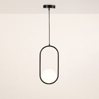 Lámpara Colgante Bola Cristal "JOHN" - E27 - Ø 15cm - Negro
