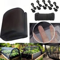 2PCS 2.4 x 4m Fine Mesh Insect Netting Garden Plant Protection Mosquito Net Bird Netting Suitable for Gazebo Roofs Vegetable Garden (Black)