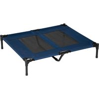 Brandina per Cani Rialzato con 600D Tessuto a Rete, Lettino per Cani Grandi da Viaggio con Peso fino a 30 kg, 91.5x76.2x18 cm, Blu