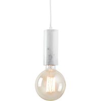 Suspension Luminaire D60 Pour Ampoule LED E27 Blanc Marbré ZAMBELIS FS