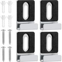 Lot de 4 suppots de mioi, suppot mual pou mioi, suppots en acie inoxydable, clips de suspension de mioi, suppots de suspension de mioi avec chevilles et vis pou miois louds