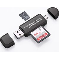 Adaptateur de carte SD USB et lecteur USB 2.0 vers SD Appareil OTG pour SDXC, SDHC, SD, MMC, RS-MMC, Micro SDXC, Micro SD, carte Micro SDHC, prise en charge de la carte UHS-I