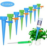 Kit di irrigazione automatica da 15 pezzi, sistema di irrigazione semplice e non regolabile per annaffiare piante da giardino, fiori e terriccio per interni