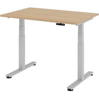 bümö Schreibtisch elektrisch XDSM Rechteck: 120 x 80 cm Eiche