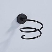 CSPARCV 10.7x7cm Wall Mount for Hair Dryers made of 304 Stainless Steel, Space-Saving Wall Mount for Hair Dryers with Mounting Screws for Bedroom and Bathroom (Black)--DTEKGAZ