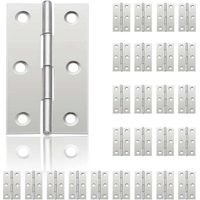 24 Pièces Charnières Inoxydables pour Portes Placard DIY Meubles Armoire Boîte à Bijoux