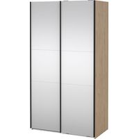 Como Schiebetürenschrank 2 Türen mit Spiegel 120x220cm Eiche Dekor.