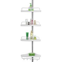 Telescopic shower rack stainless steel adjustable 92 306cm