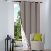 Homemaison – Rideau occultant thermique 135x240 cm – 100% polyester – Doublure argentée pour isolation été/hiver – 8 oeillets ronds canon de fusil