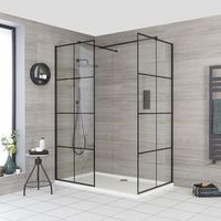 Hudson Reed Barq - Douche Italienne d’Angle avec Verrière et Receveur Blanc – 140cm x 76cm